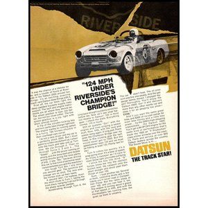 1969 Datsun 2000 2 Door Coupe Sport Car Vintage Print Ad Racing Race Wall Art